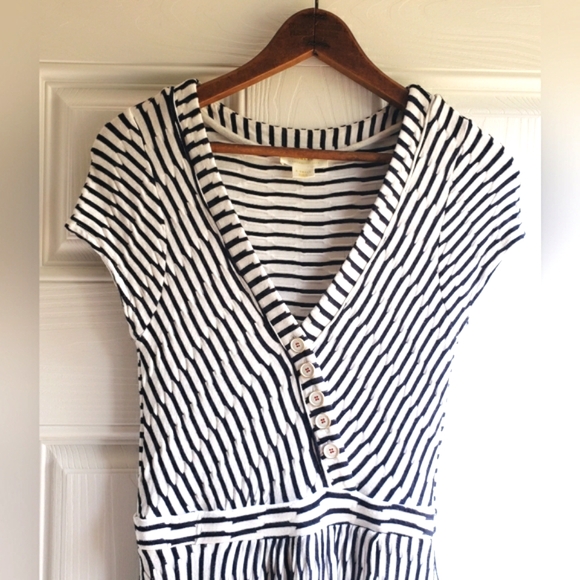 Maeve Black Striped Midi Dress Size XS - Picture 4 of 10